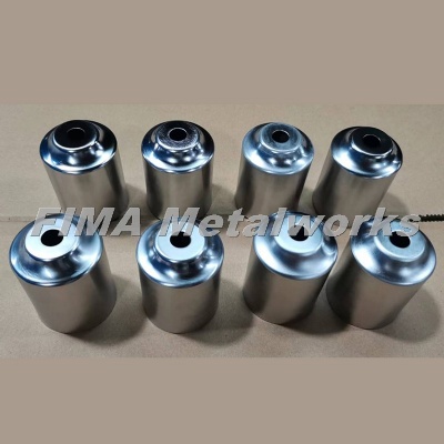 22 gauge 64mm plain steel or heavier if necessary with nickel chrome finish
